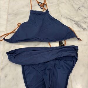 Vix Paula Hermanny Navy Blue Women's Swim Set